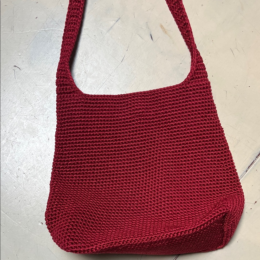 The Sak Red Knit Shoulder Bag